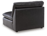 Emilia Black Armless Chair from Ashley Furniture - Luna Furniture