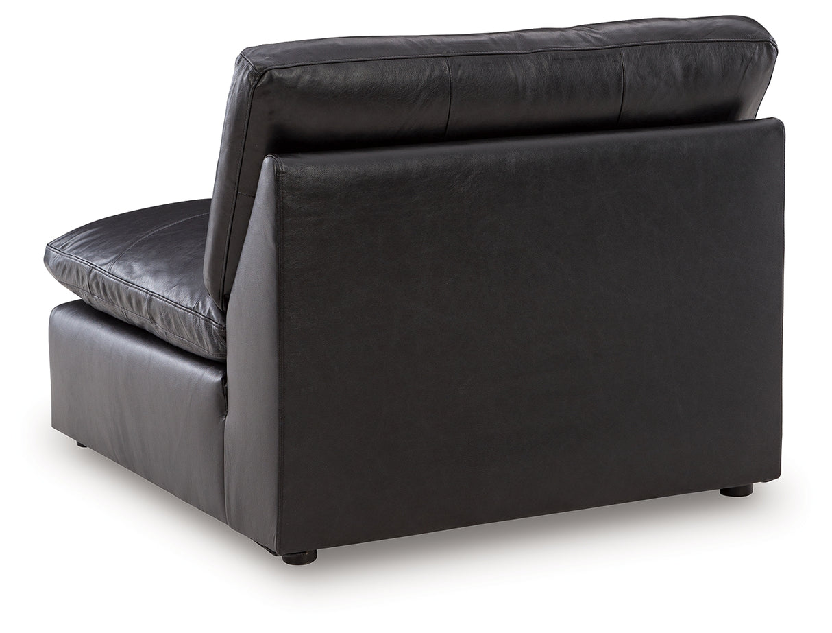 Emilia Black Armless Chair from Ashley Furniture - Luna Furniture