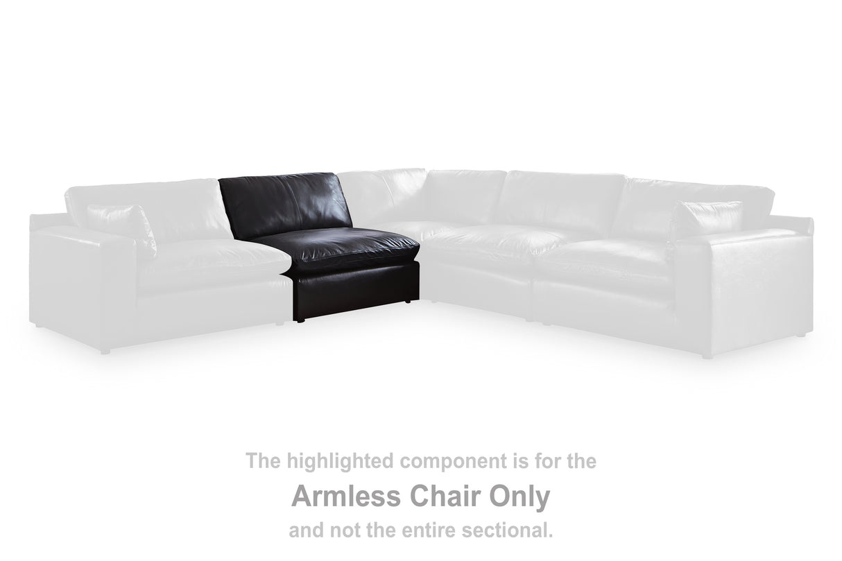 Emilia Black Armless Chair from Ashley Furniture - Luna Furniture