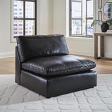 Emilia Black 7-Piece Leather Modular Sectional from Ashley - Luna Furniture
