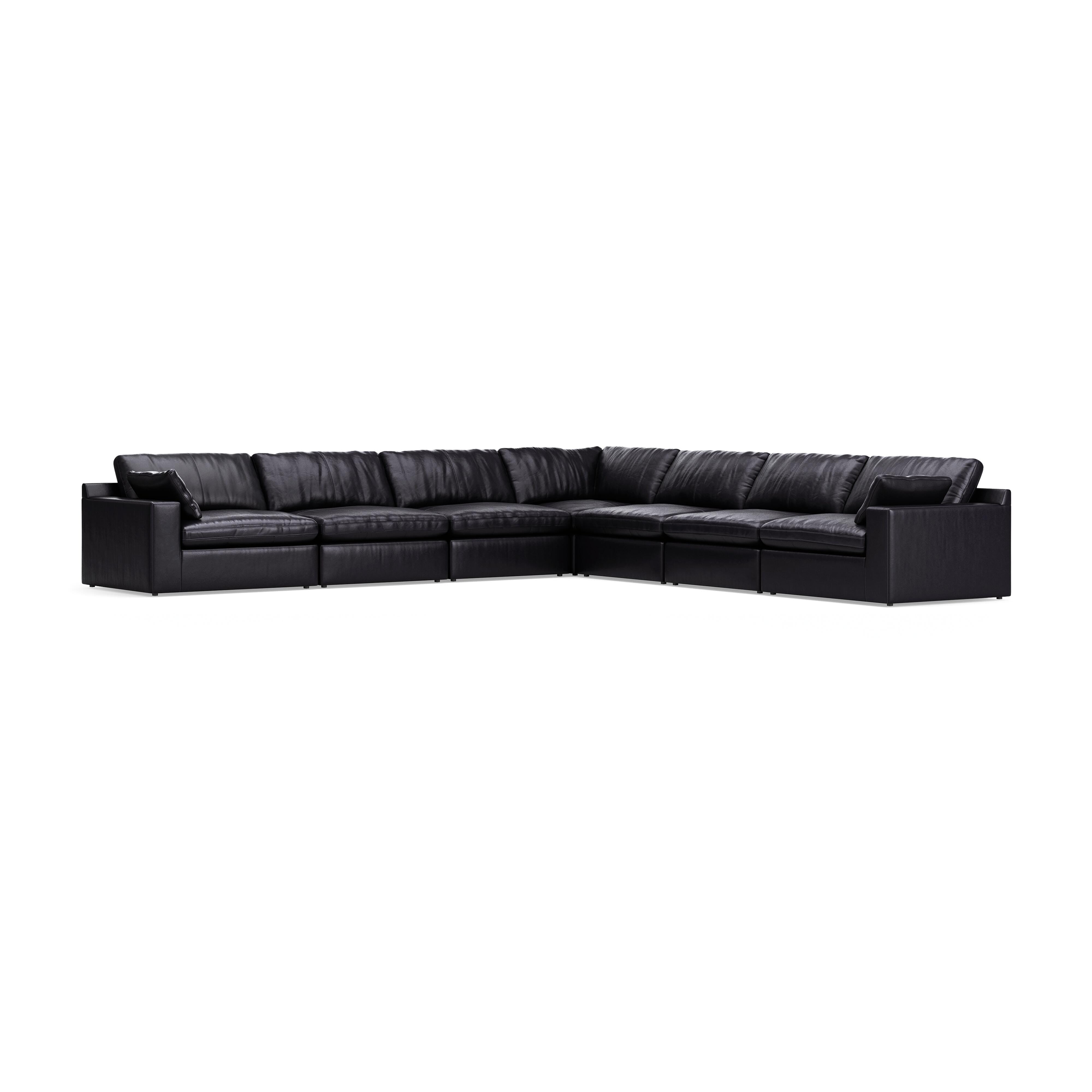 Ashley Emilia Black 7-Piece Leather Modular Sectional – Luna Furniture