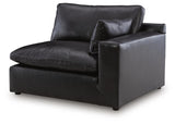 Emilia Black Right-Arm Facing Corner Chair from Ashley Furniture - Luna Furniture