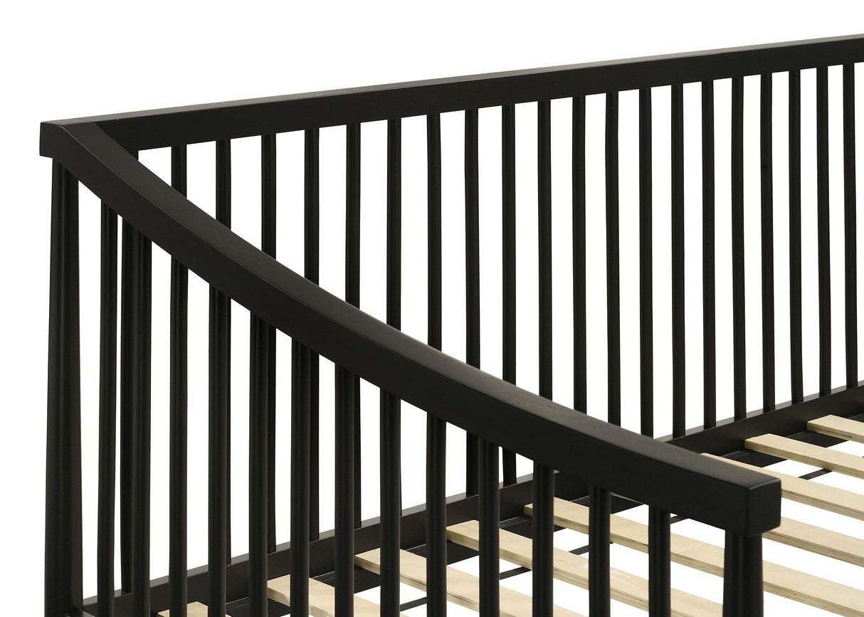 Delgado Black Windsor Twin Wood Daybed with Trundle from Coaster - Luna Furniture