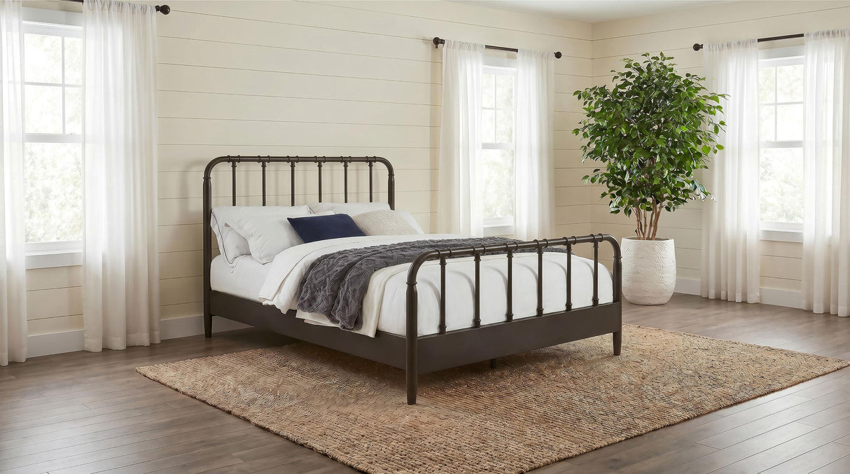 Rocco Dark Bronze All Wood Water Pipe Open Frame Full Bed from Coaster - Luna Furniture