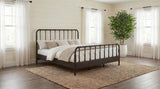 Rocco Dark Bronze Industrial Metal Pipe Frame Eastern King Bed from Coaster - Luna Furniture