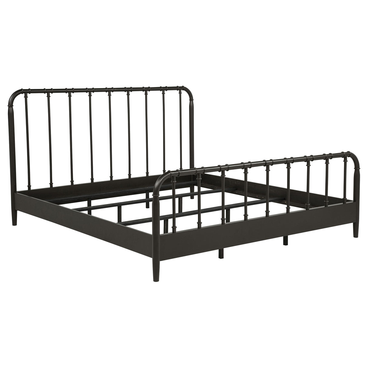Rocco Dark Bronze Industrial Metal Pipe Frame Eastern King Bed from Coaster - Luna Furniture