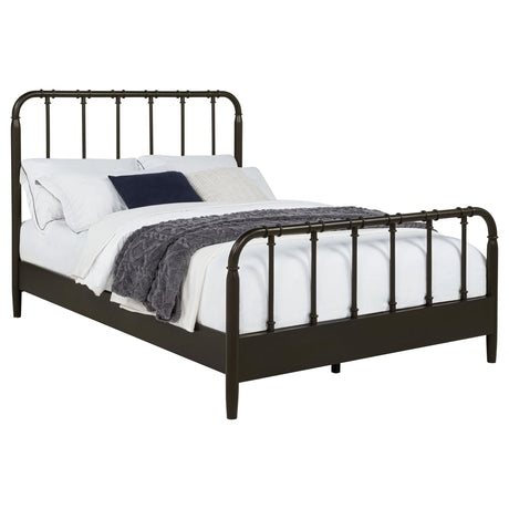 Rocco Dark Bronze Industrial Metal Pipe Frame Eastern King Bed from Coaster - Luna Furniture