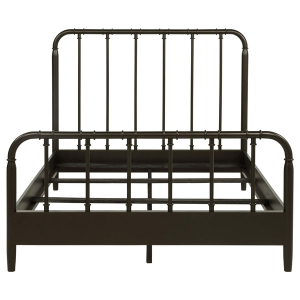 Rocco Dark Bronze Industrial Metal Pipe Frame Eastern King Bed