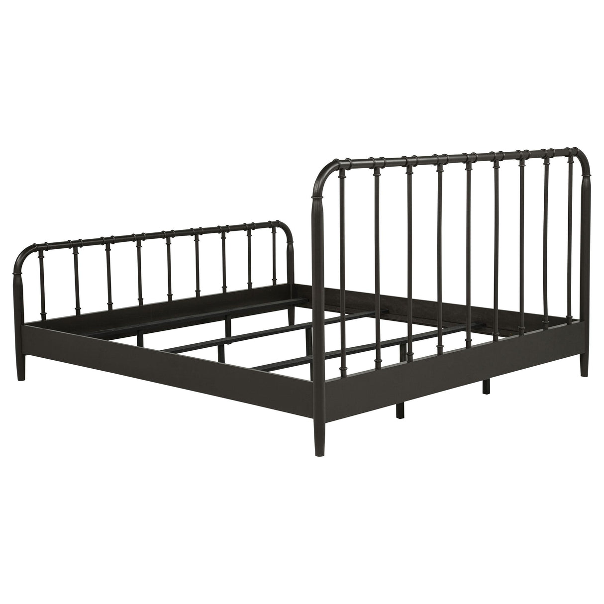 Rocco Dark Bronze Industrial Metal Pipe Frame Eastern King Bed from Coaster - Luna Furniture