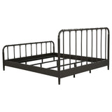 Rocco Dark Bronze Industrial Metal Pipe Frame Eastern King Bed from Coaster - Luna Furniture