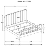 Rocco Dark Bronze Industrial Metal Pipe Frame Eastern King Bed from Coaster - Luna Furniture