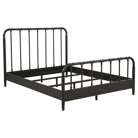 Rocco Dark Bronze Queen Wood Open Frame Bed from Coaster - Luna Furniture