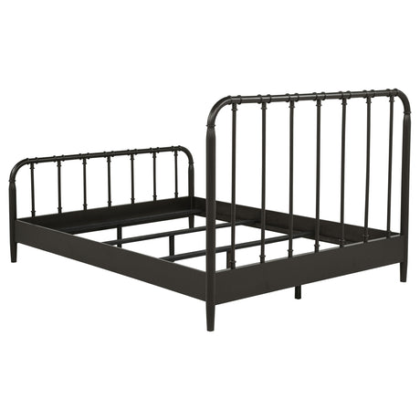 Rocco Dark Bronze Queen Wood Open Frame Bed from Coaster - Luna Furniture