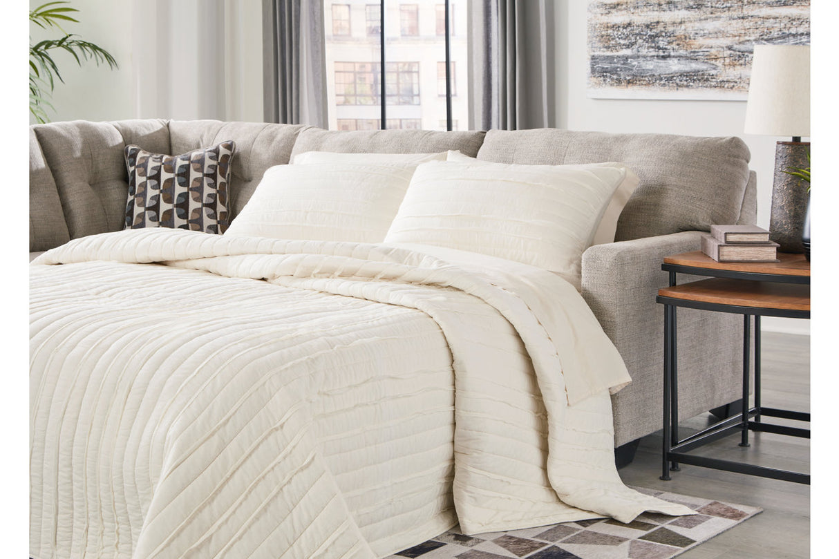 Mahoney Pebble 2-Piece LAF Chaise Sleeper Sectional from Ashley - Luna Furniture