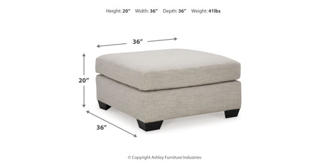 Mahoney Pebble 2-Piece Sectional with Ottoman from Ashley - Luna Furniture