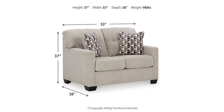 Mahoney Pebble Loveseat from Ashley - Luna Furniture