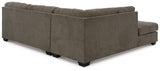 Mahoney Chocolate 2-Piece LAF Chaise Sectional from Ashley - Luna Furniture