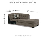 Mahoney Gray 2-Piece Sleeper Sectional and Ottoman from Ashley Furniture - Luna Furniture