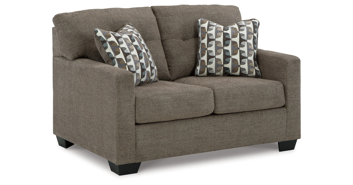 Mahoney Chocolate Loveseat from Ashley Furniture - Luna Furniture