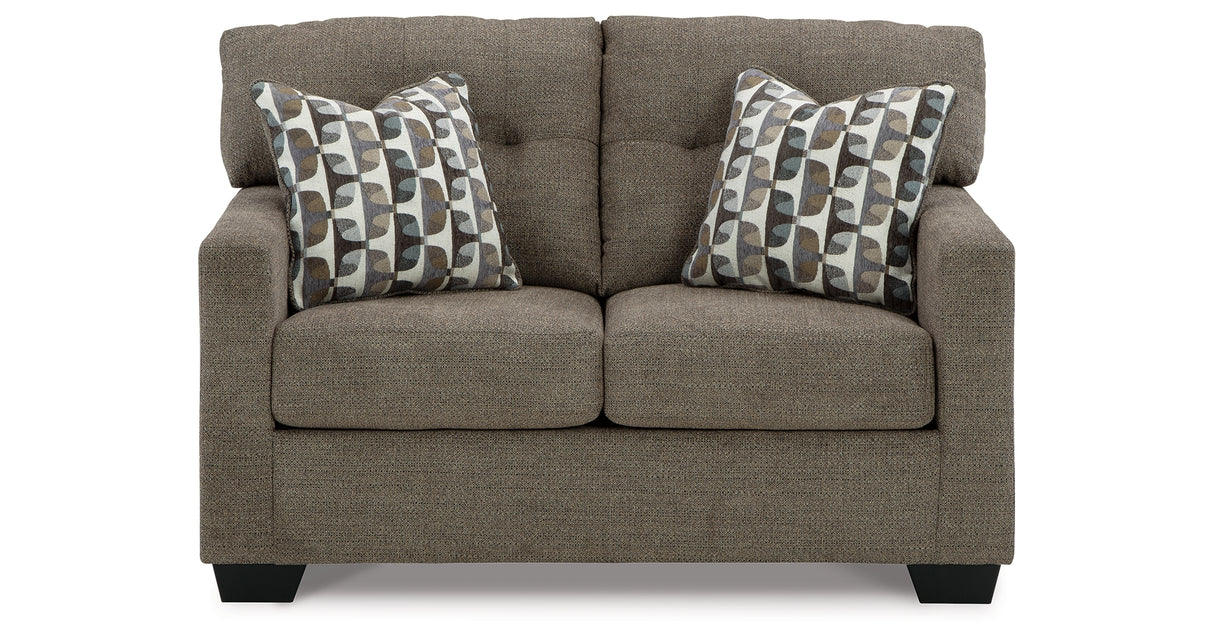 Mahoney Chocolate Loveseat from Ashley Furniture - Luna Furniture