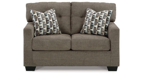 Mahoney Chocolate Loveseat from Ashley - Luna Furniture