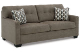 Mahoney Chocolate Sofa and Chaise from Ashley - Luna Furniture