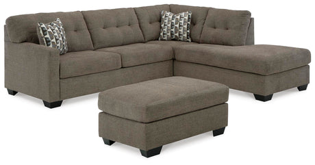 Mahoney Gray 2-Piece Sleeper Sectional and Ottoman from Ashley - Luna Furniture