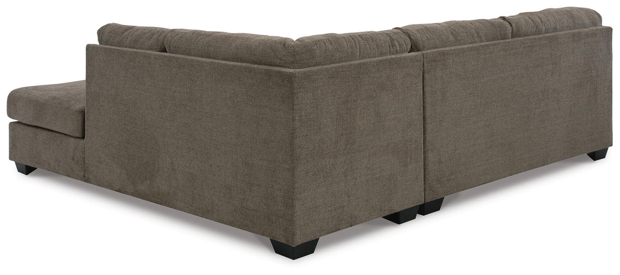 Mahoney Chocolate 2-Piece RAF Chaise Sectional from Ashley - Luna Furniture