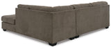 Mahoney Chocolate 2-Piece RAF Chaise Sectional from Ashley - Luna Furniture