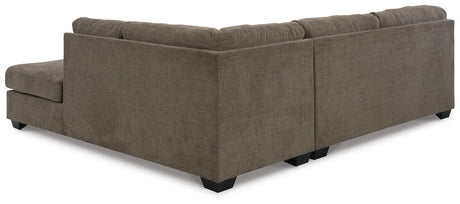 Mahoney Chocolate 2-Piece RAF Chaise Sectional from Ashley Furniture - Luna Furniture
