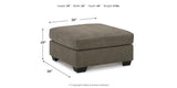Mahoney Chocolate 2-Piece Sectional with Ottoman from Ashley - Luna Furniture