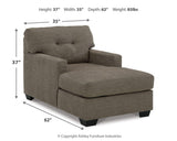 Mahoney Chocolate Sofa and Chaise from Ashley - Luna Furniture