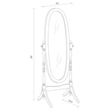 Foyet Merlot Oval Cheval Mirror from Coaster - Luna Furniture