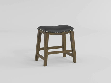 Ordway Gray/Brown Pub Height Stool, Gray from Homelegance - Luna Furniture