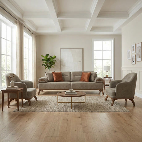 Mia Convertible Sofa in Beige from Furnia - Luna Furniture