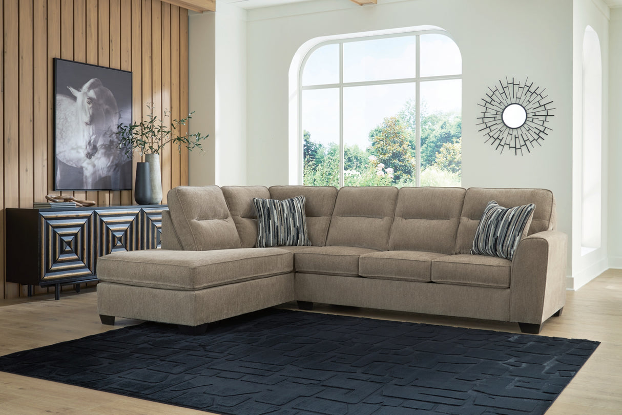 Olten Mocha 2-Piece LAF Sectional from Ashley - Luna Furniture