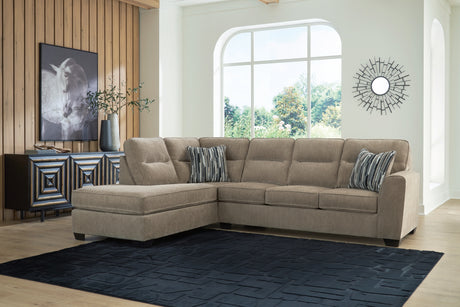 Olten Mocha 2-Piece LAF Sectional from Ashley - Luna Furniture