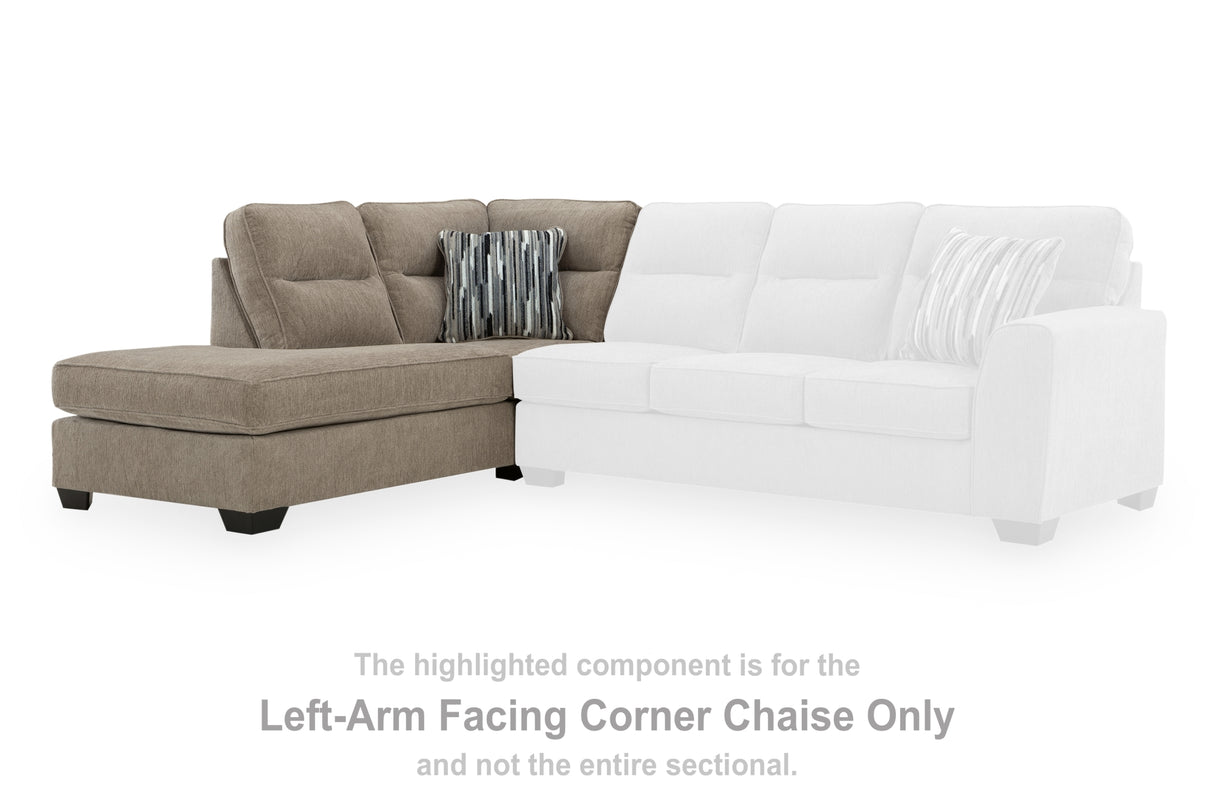 Olten Mocha Left-Arm Facing Corner Chaise from Ashley - Luna Furniture