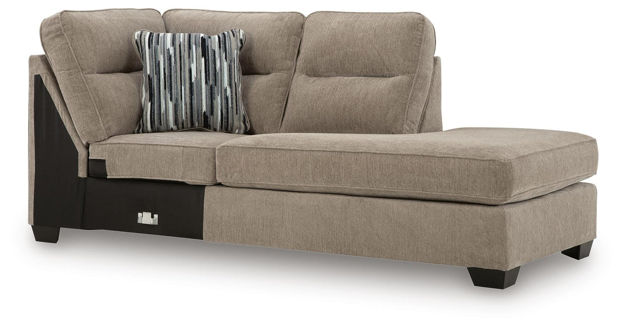 Olten Mocha Right-Arm Facing Corner Chaise from Ashley Furniture - Luna Furniture