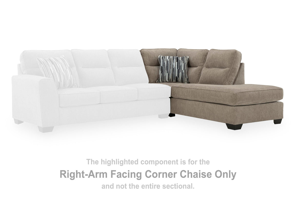 Olten Mocha Right-Arm Facing Corner Chaise from Ashley Furniture - Luna Furniture