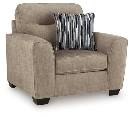 Olten Mocha Oversized Chair from Ashley - Luna Furniture