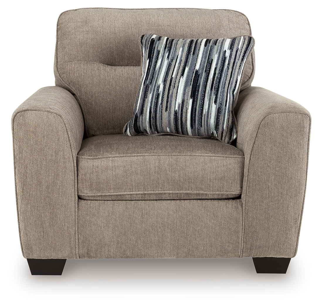 Olten Mocha Oversized Chair from Ashley - Luna Furniture