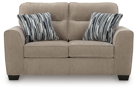 Olten Mocha Loveseat from Ashley - Luna Furniture