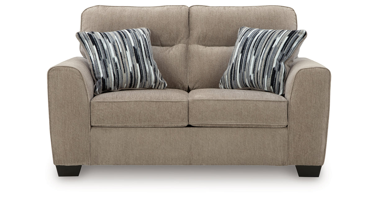 Olten Mocha Loveseat from Ashley - Luna Furniture