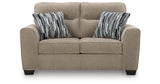Olten Mocha Loveseat from Ashley - Luna Furniture