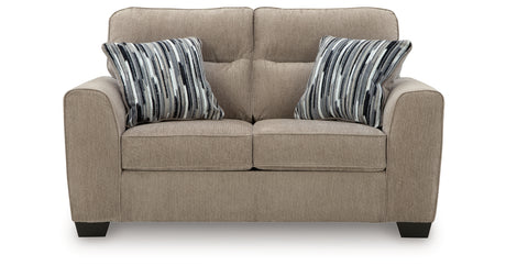 Olten Mocha Loveseat from Ashley - Luna Furniture