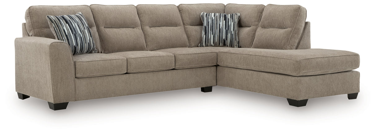 Olten Mocha 2-Piece RAF Sectional from Ashley - Luna Furniture