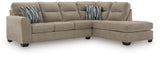 Olten Mocha 2-Piece RAF Sectional from Ashley - Luna Furniture