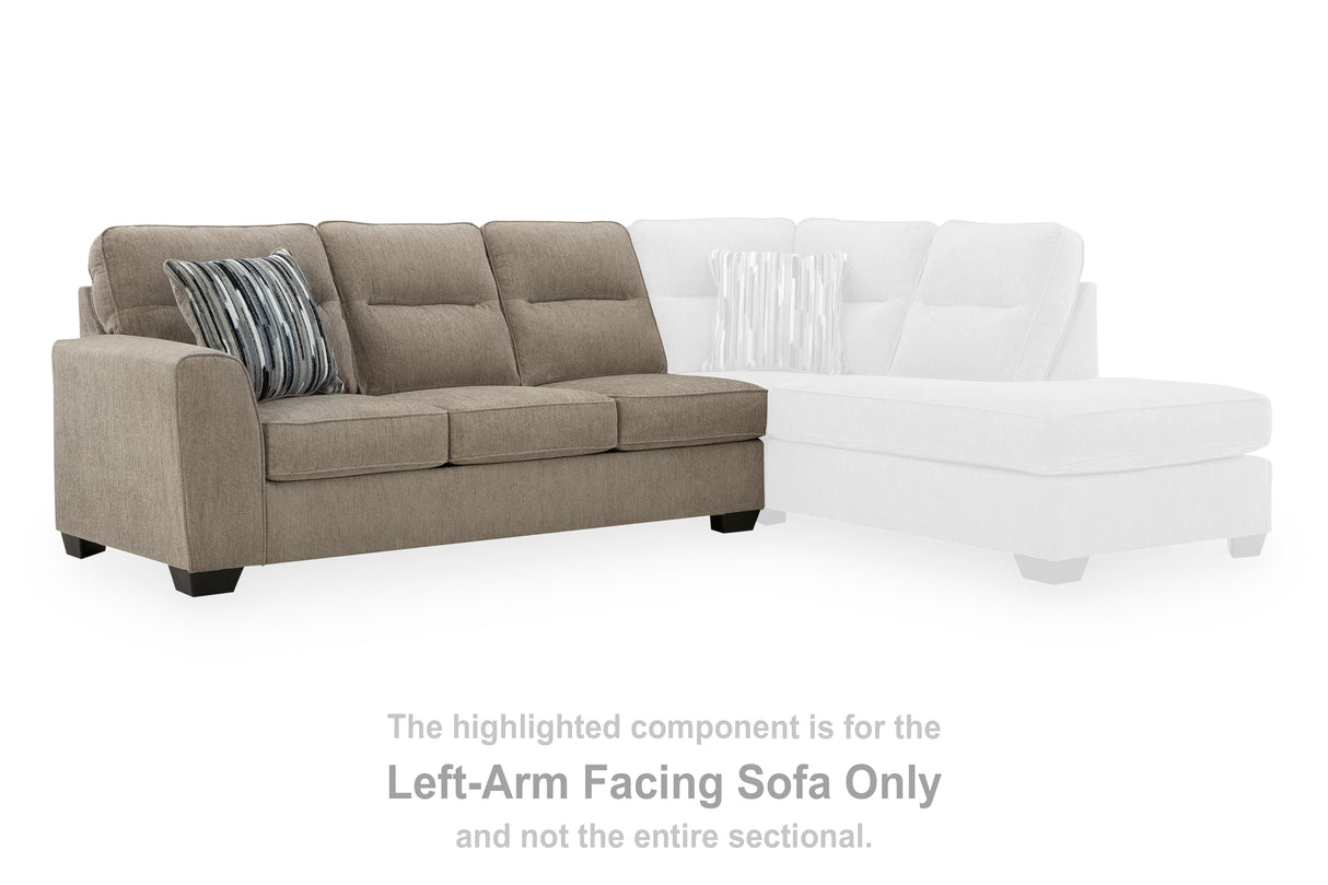 Olten Mocha Left-Arm Facing Sofa from Ashley - Luna Furniture