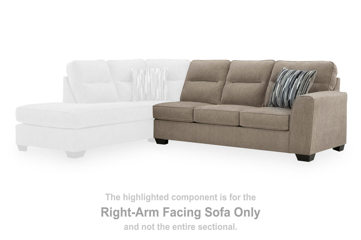 Olten Mocha Right-Arm Facing Sofa from Ashley - Luna Furniture
